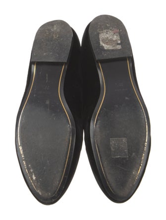 Saint Laurent Velvet Graphic Print Loafers