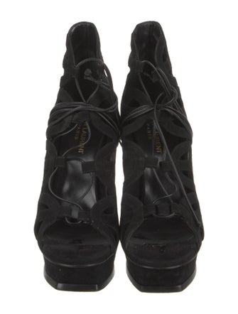 Saint Laurent Suede Gladiator Sandals