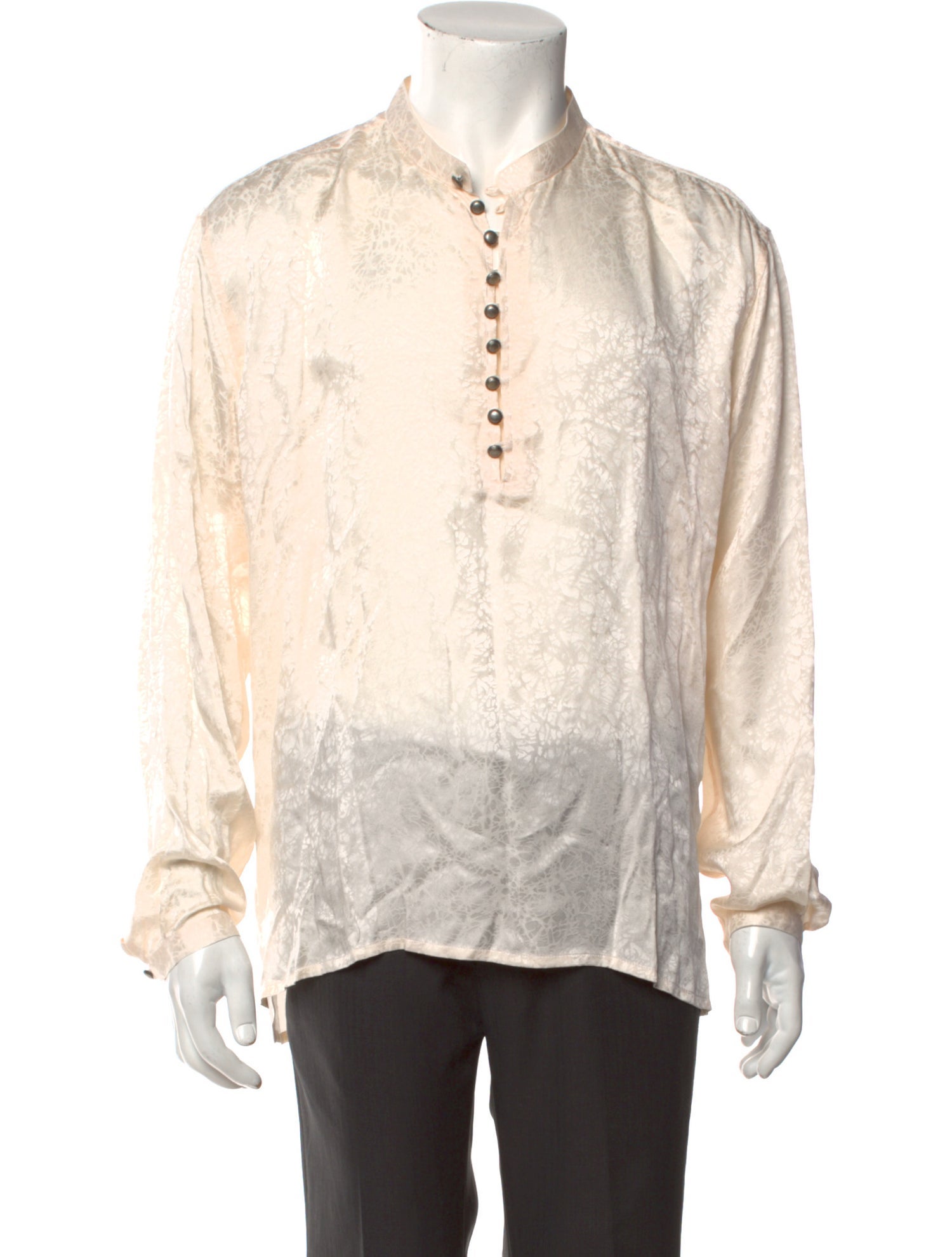 Saint Laurent Silk Long Sleeve Dress Shirt