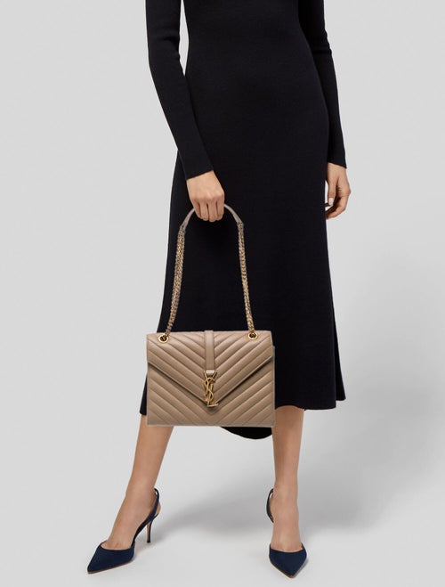 Saint Laurent Leather Envelope Medium