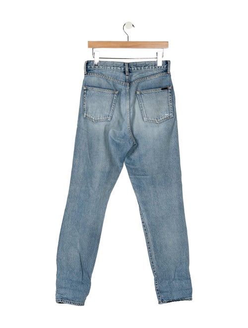 Saint Laurent High-Rise Straight Leg Jeans