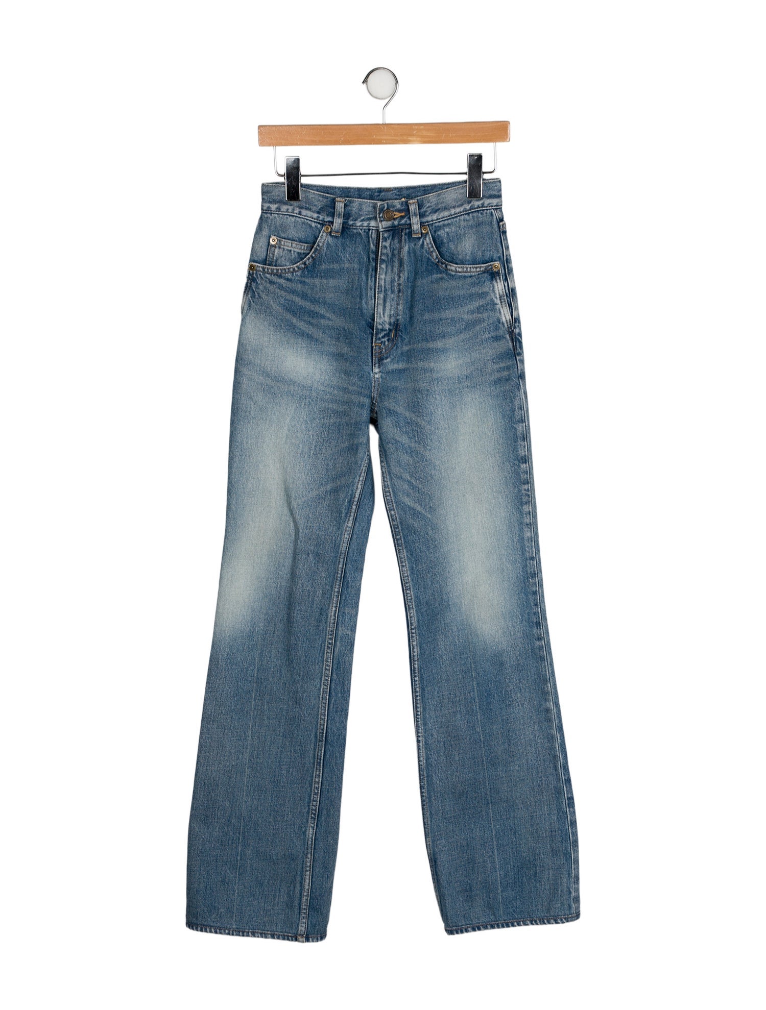 Saint Laurent High-Rise Wide Leg Jeans