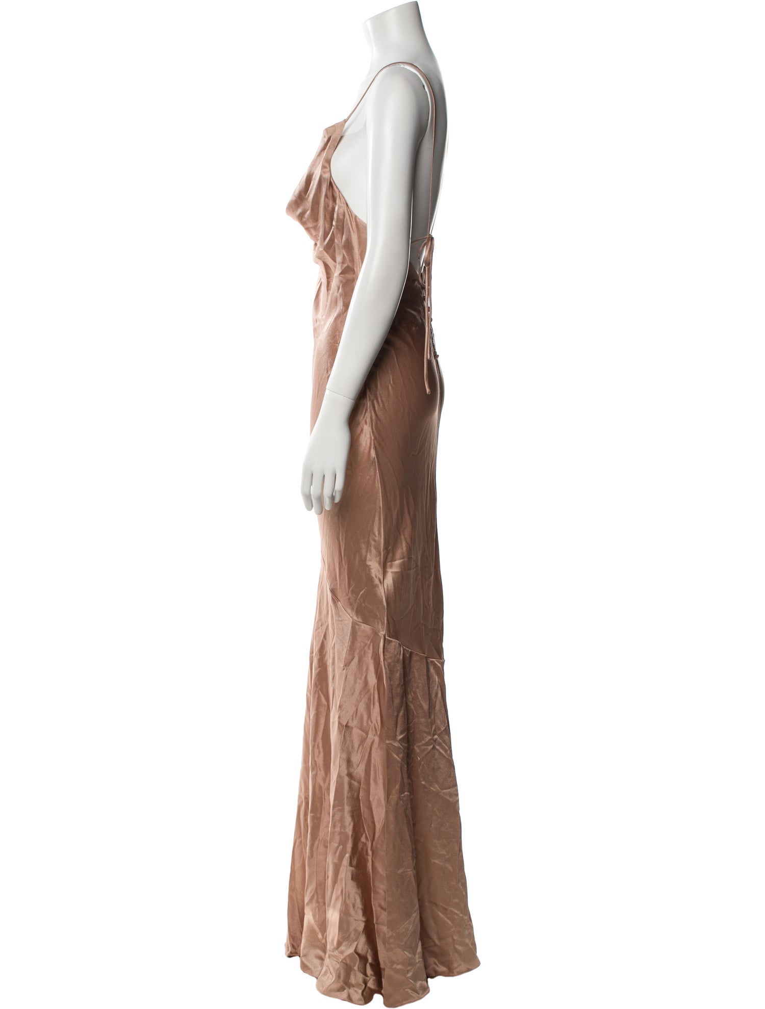 Saint Laurent Cowl Neck Long Dress