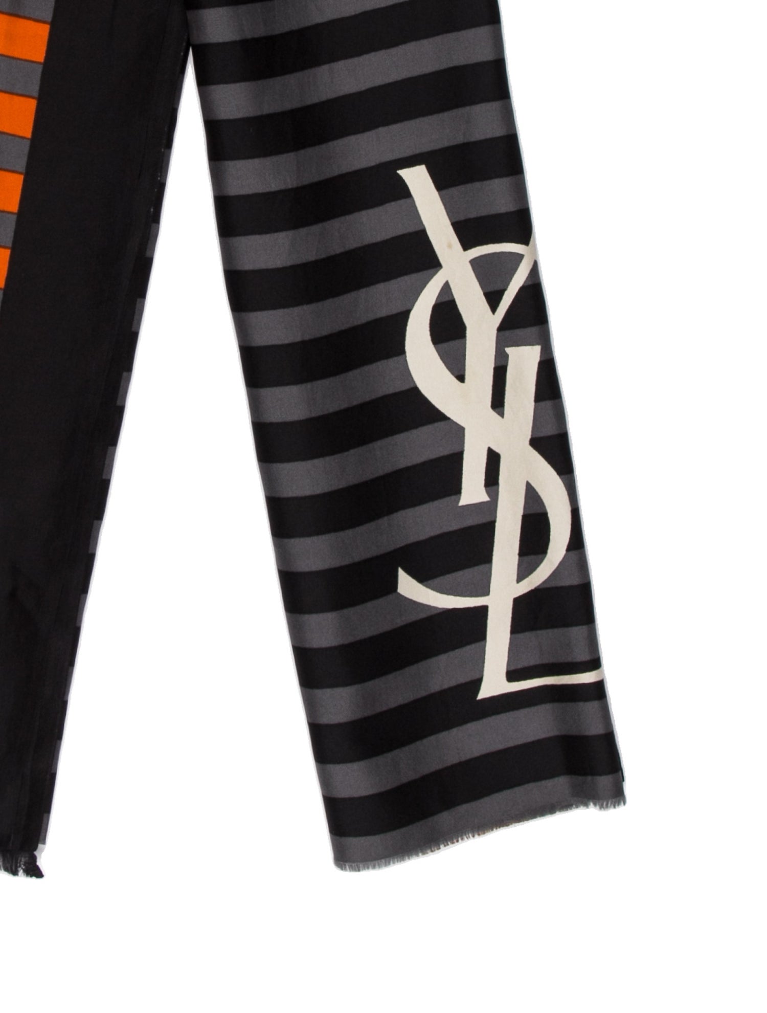 Saint Laurent Groom Bandeau Striped Scarf