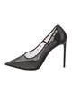 Saint Laurent Mesh Crystal Embellishments Pumps