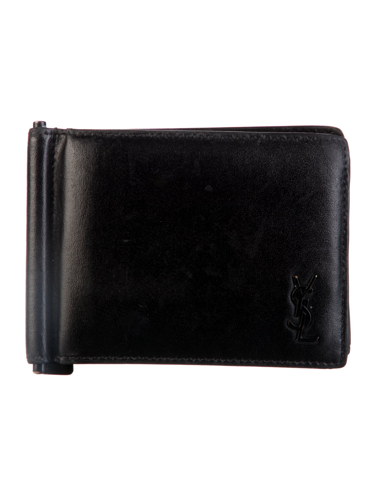 Saint Laurent Signature Logo Leather Wallet