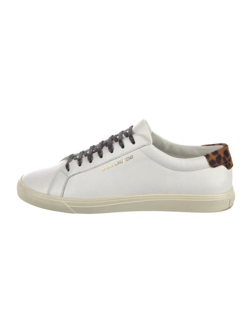 Saint Laurent Leather Animal Print Sneakers