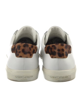 Saint Laurent Leather Animal Print Sneakers