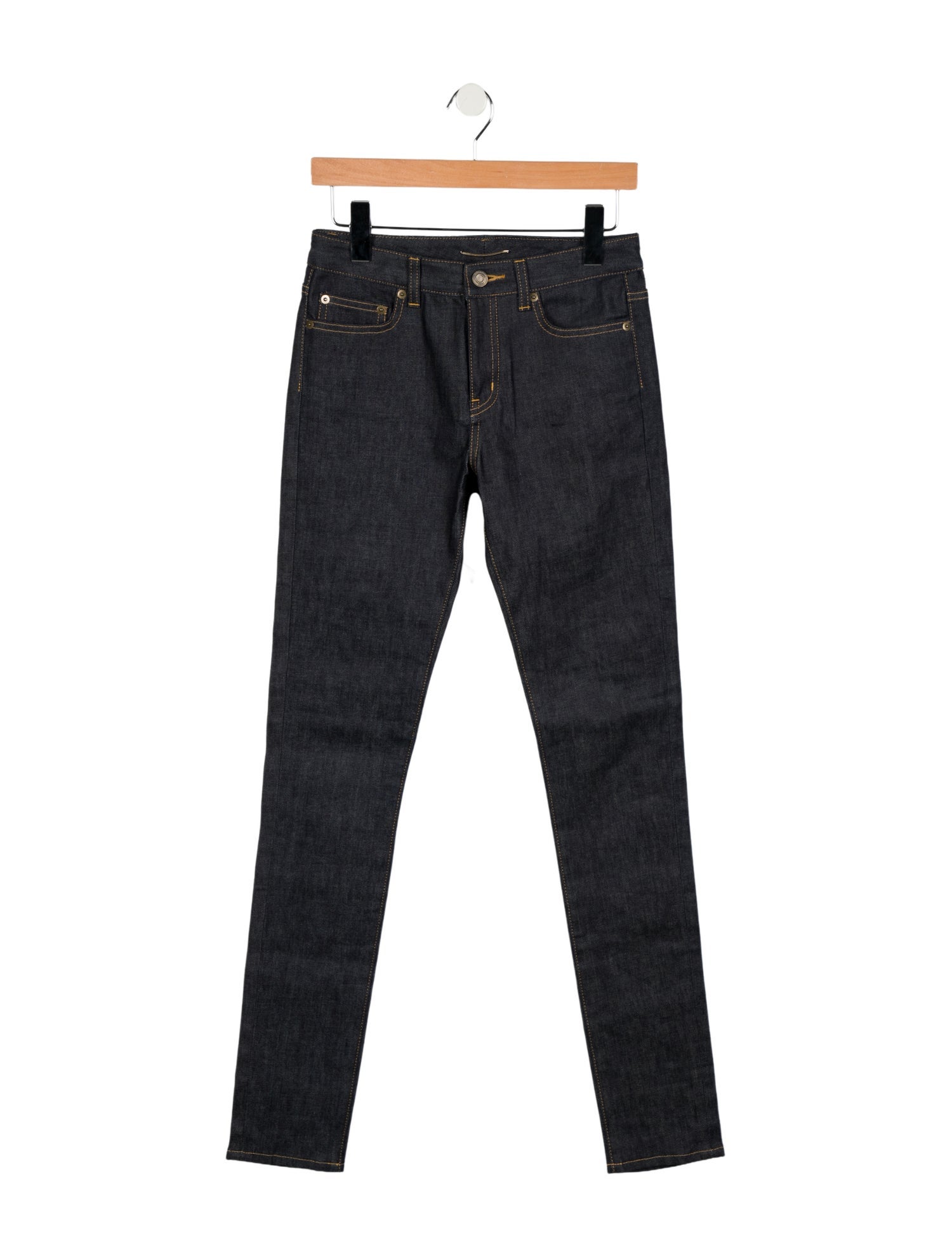 Saint Laurent Mid-Rise Skinny Leg Jeans