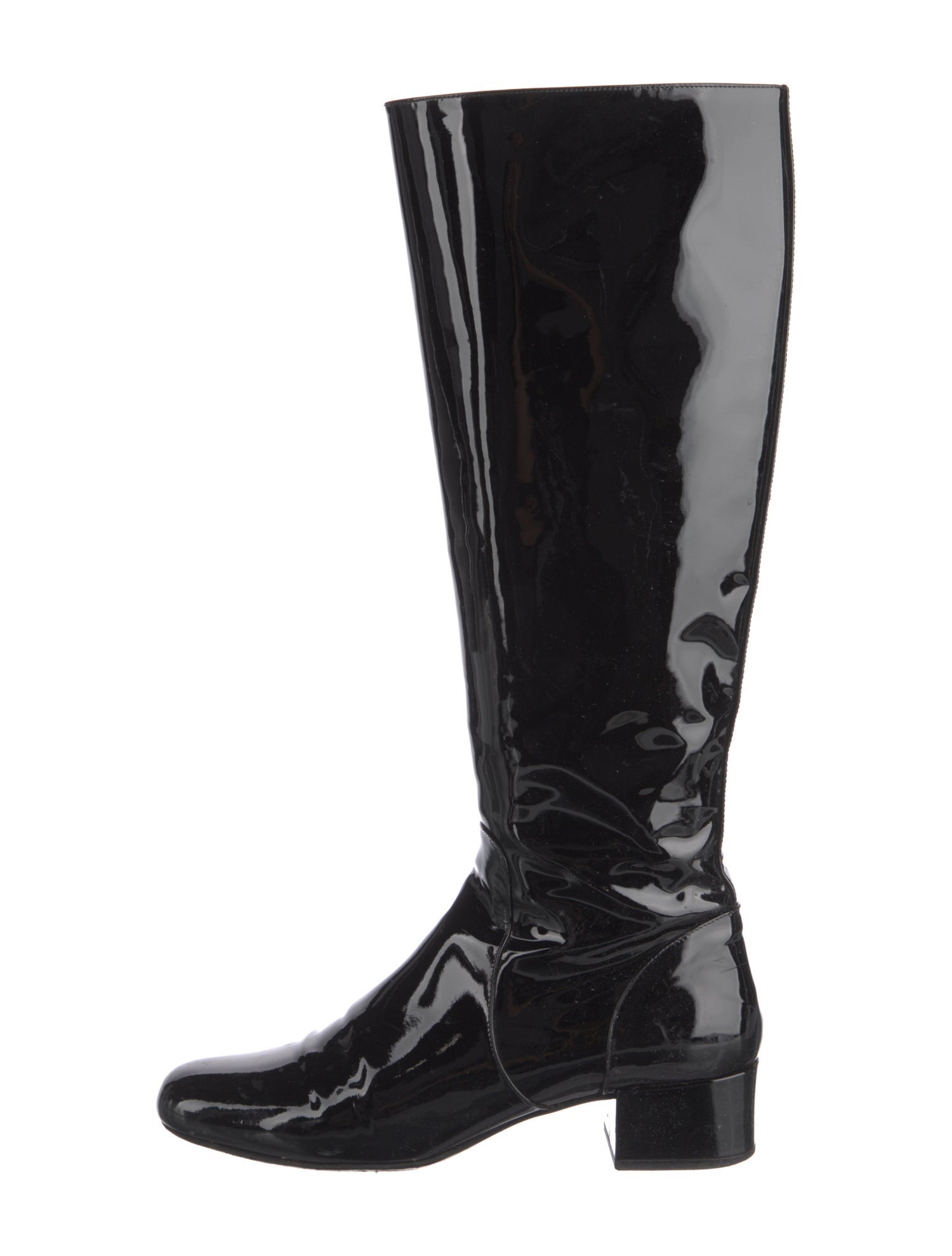 Saint Laurent Patent Leather Riding Boots