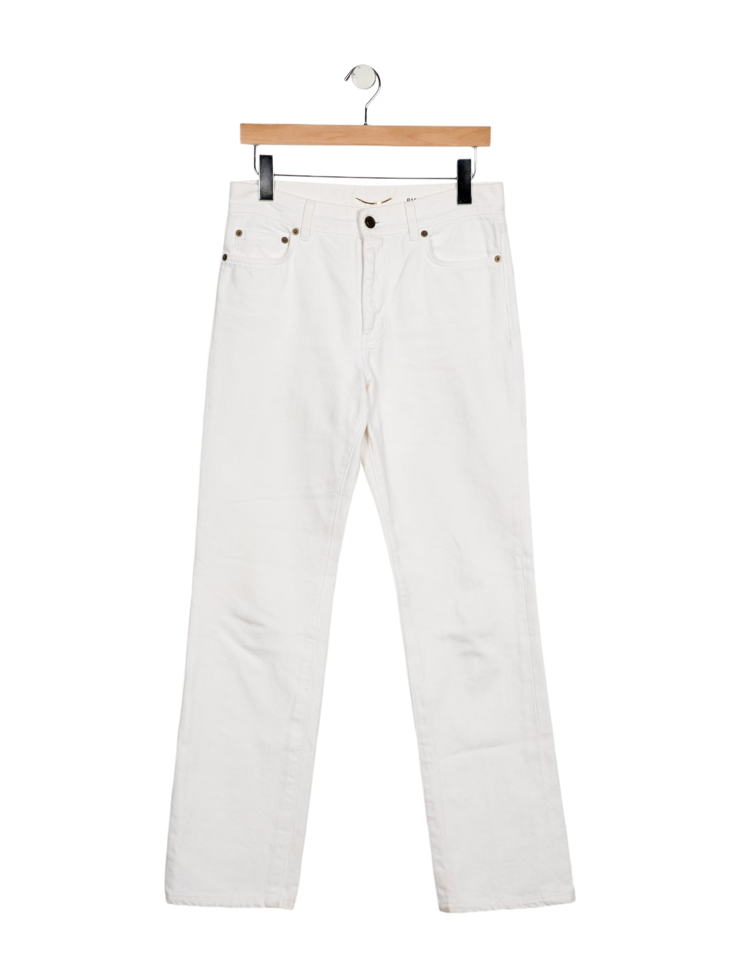 Saint Laurent High-Rise Straight Leg Jeans