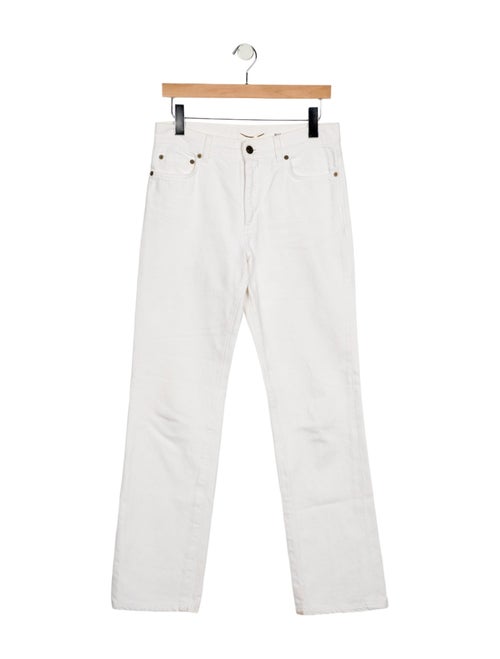 Saint Laurent High-Rise Straight Leg Jeans