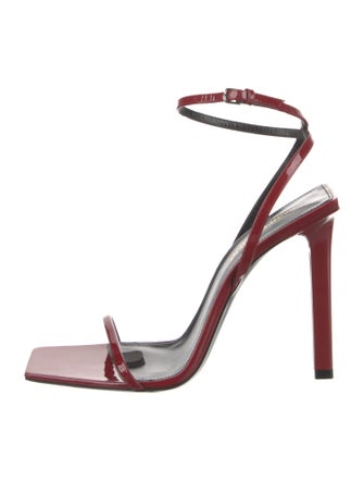 Saint Laurent Patent Leather Slingback Sandals