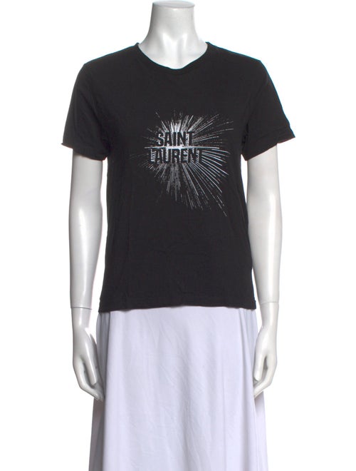 Saint Laurent Graphic Print Crew Neck T-Shirt