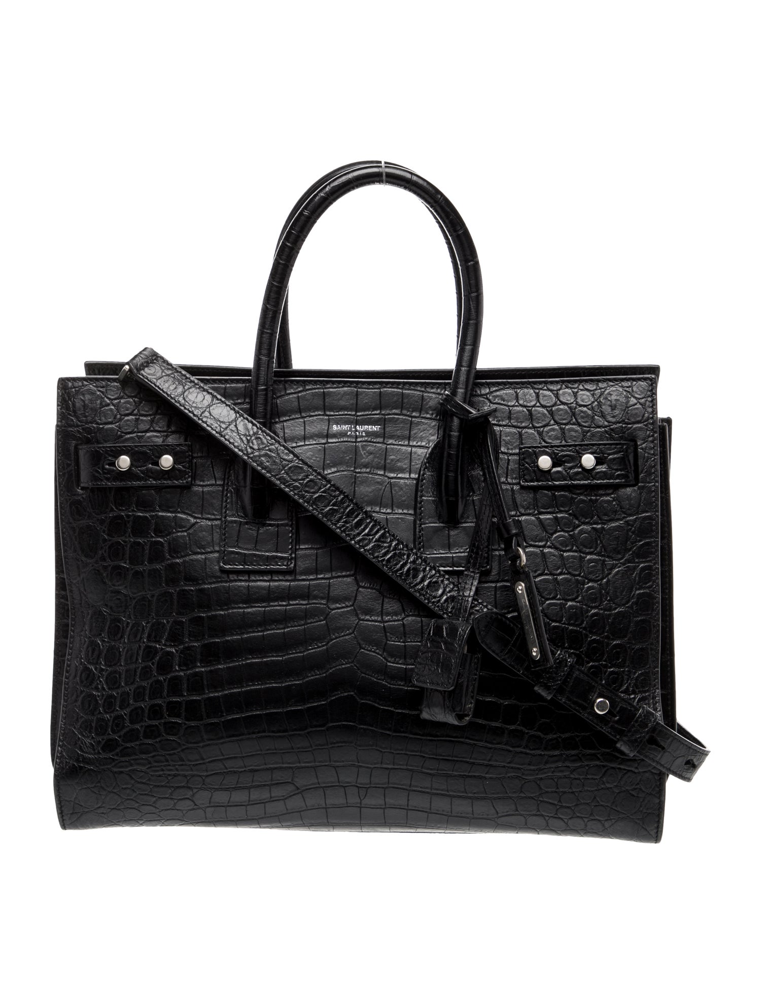 Saint Laurent Embossed Leather Sac De Jour Small