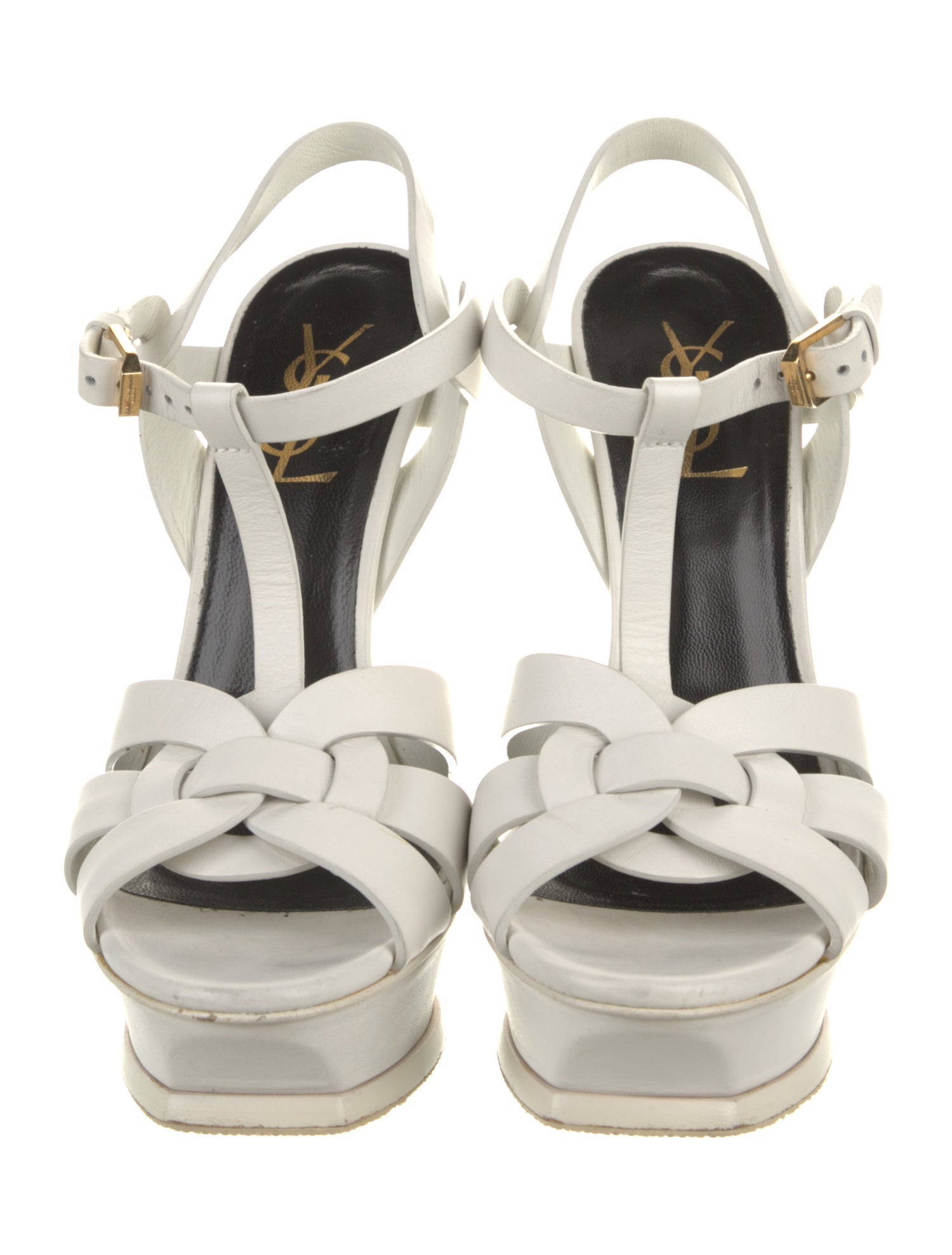 Saint Laurent Leather T-Strap Sandals