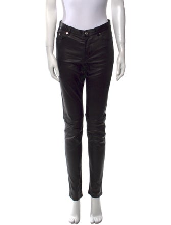 Saint Laurent Leather Skinny Leg Pants