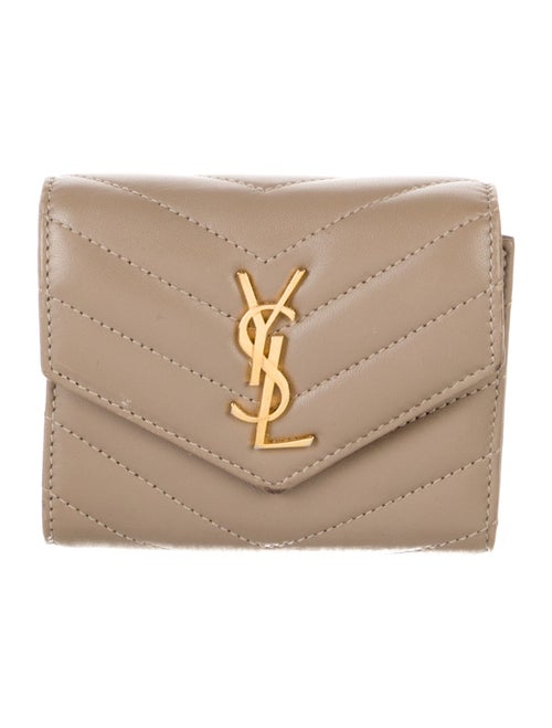 Saint Laurent 2023 Signature Logo Compact Wallet