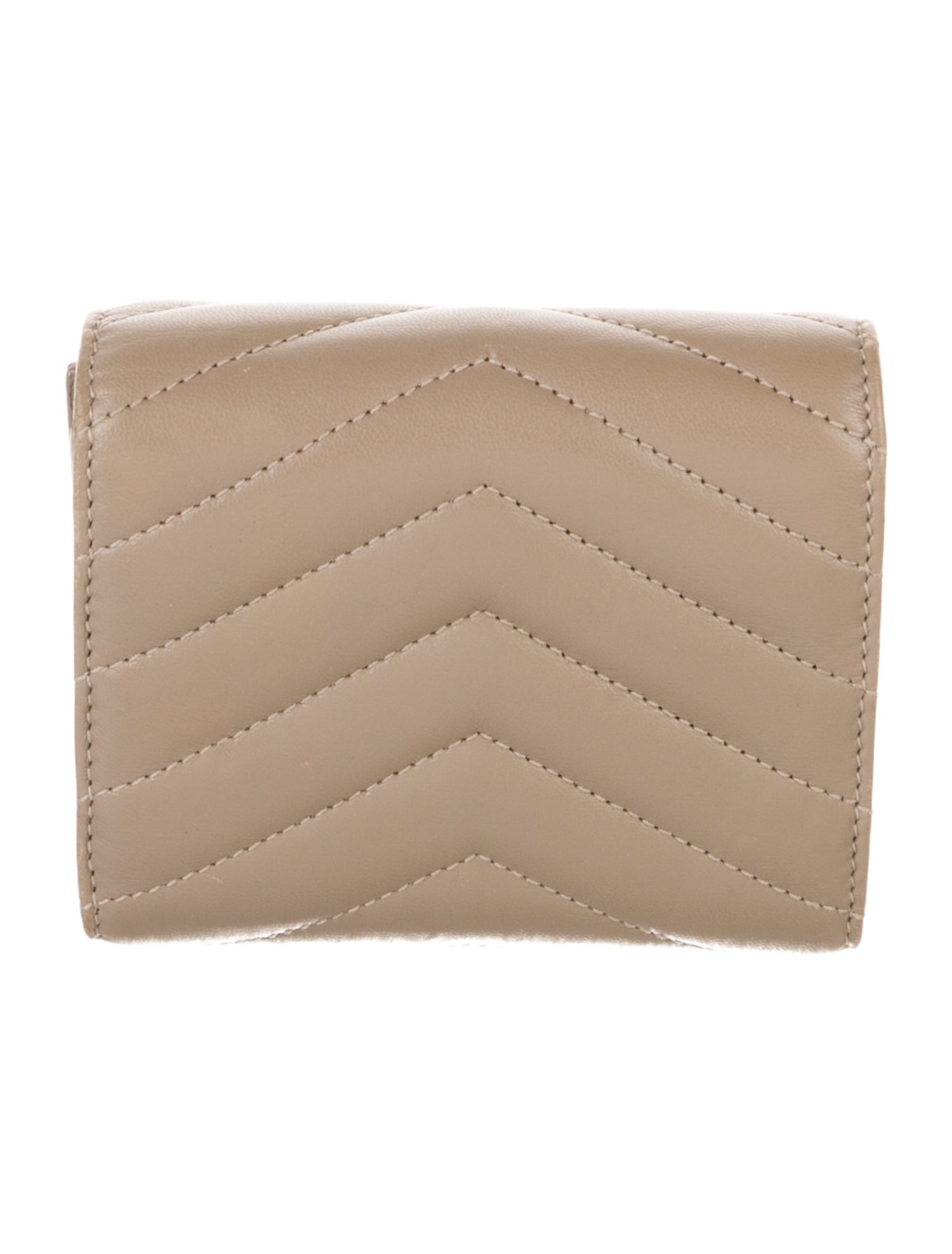 Saint Laurent 2023 Signature Logo Compact Wallet