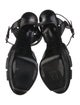 Saint Laurent Embossed Leather T-Strap Sandals