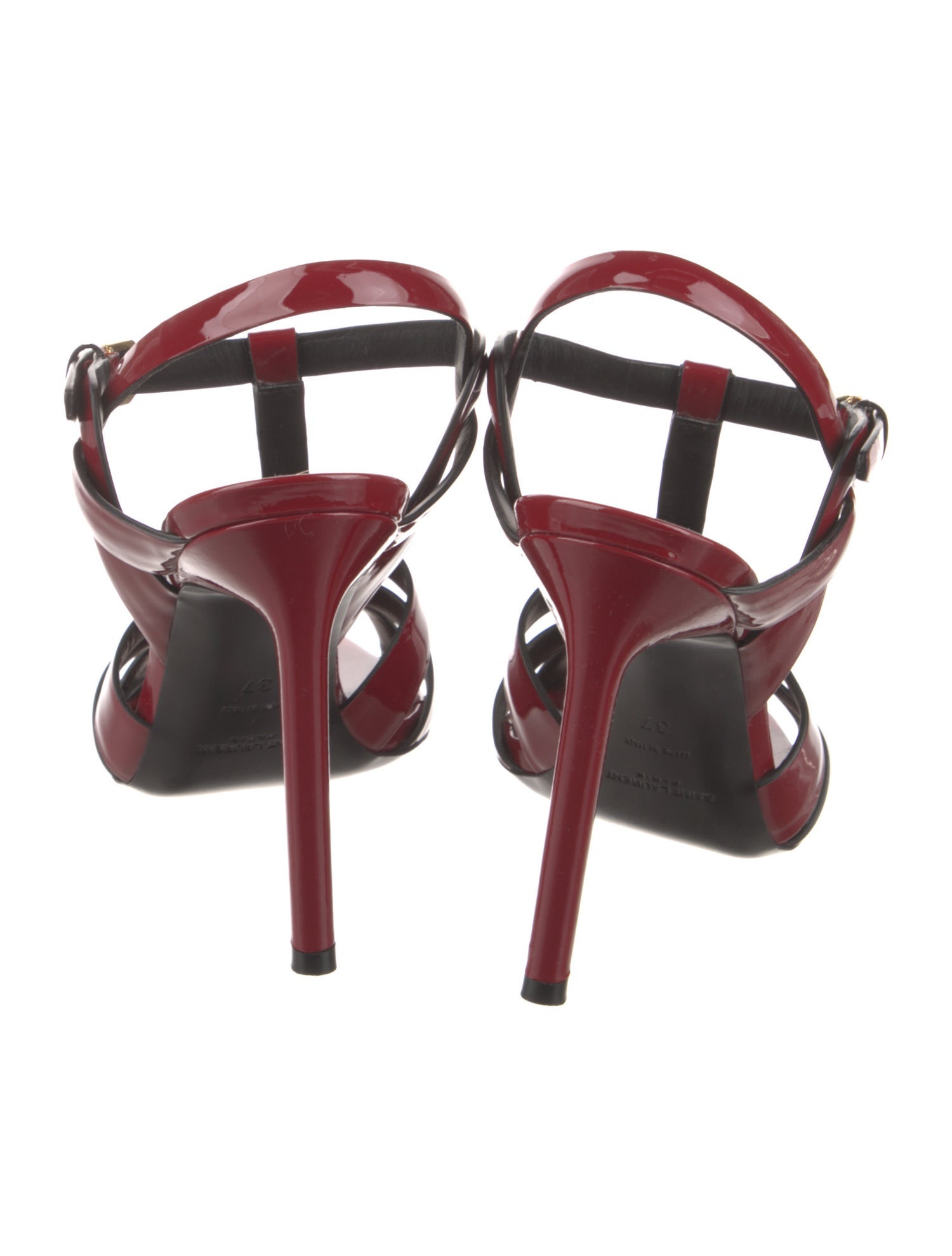 Saint Laurent Patent Leather T-Strap Pumps