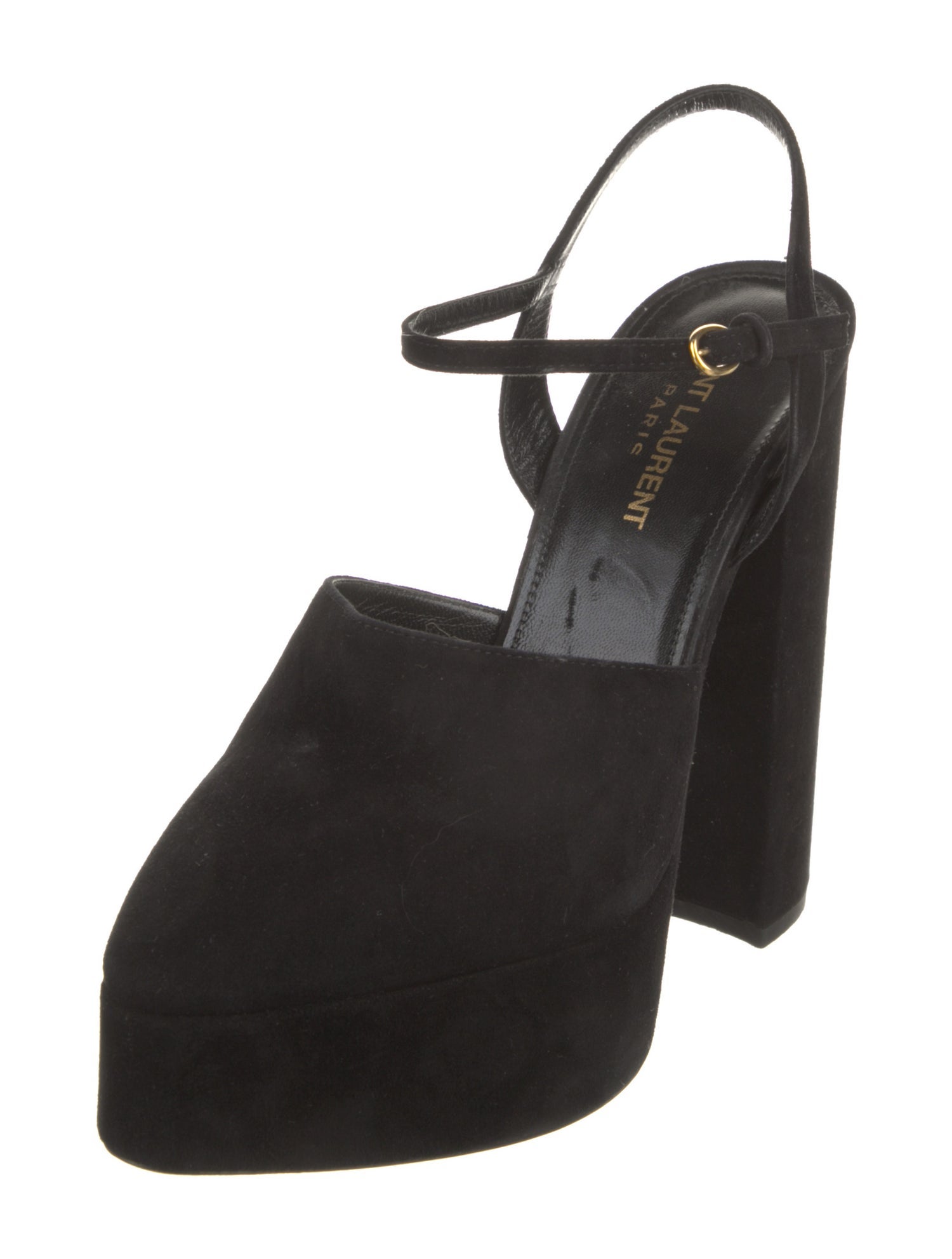 Saint Laurent Suede Slingback Pumps