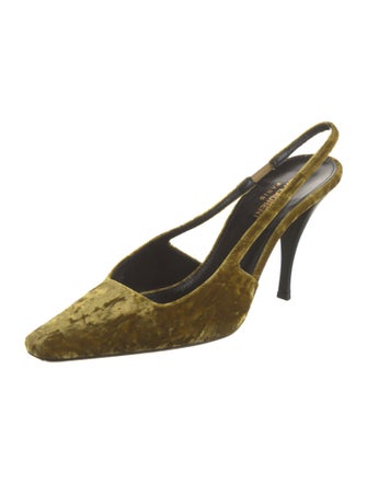 Saint Laurent Velvet Slingback Pumps