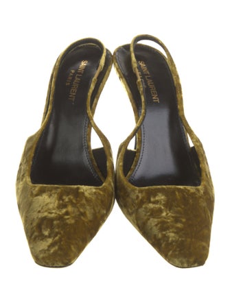Saint Laurent Velvet Slingback Pumps