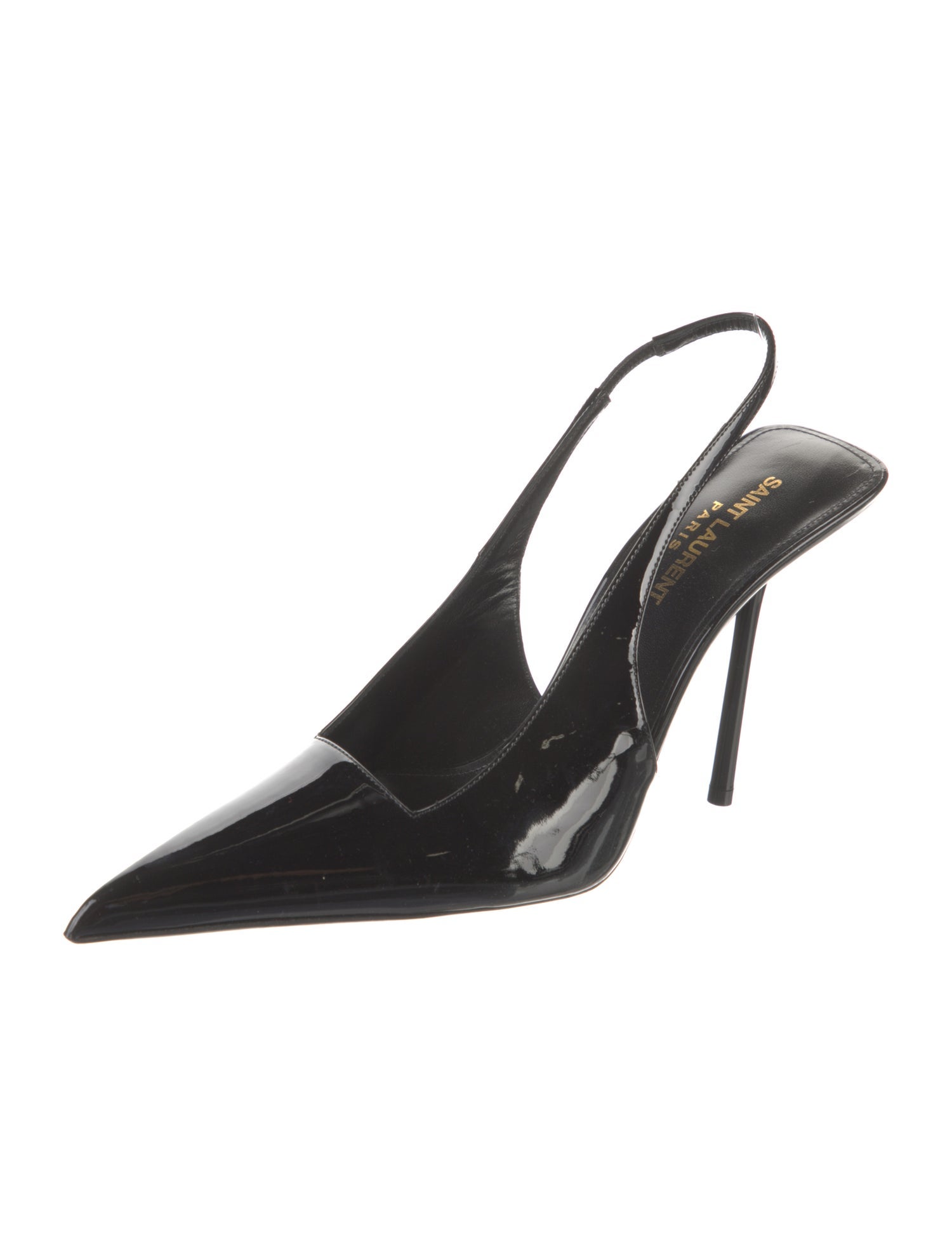 Saint Laurent Patent Leather Slingback Pumps