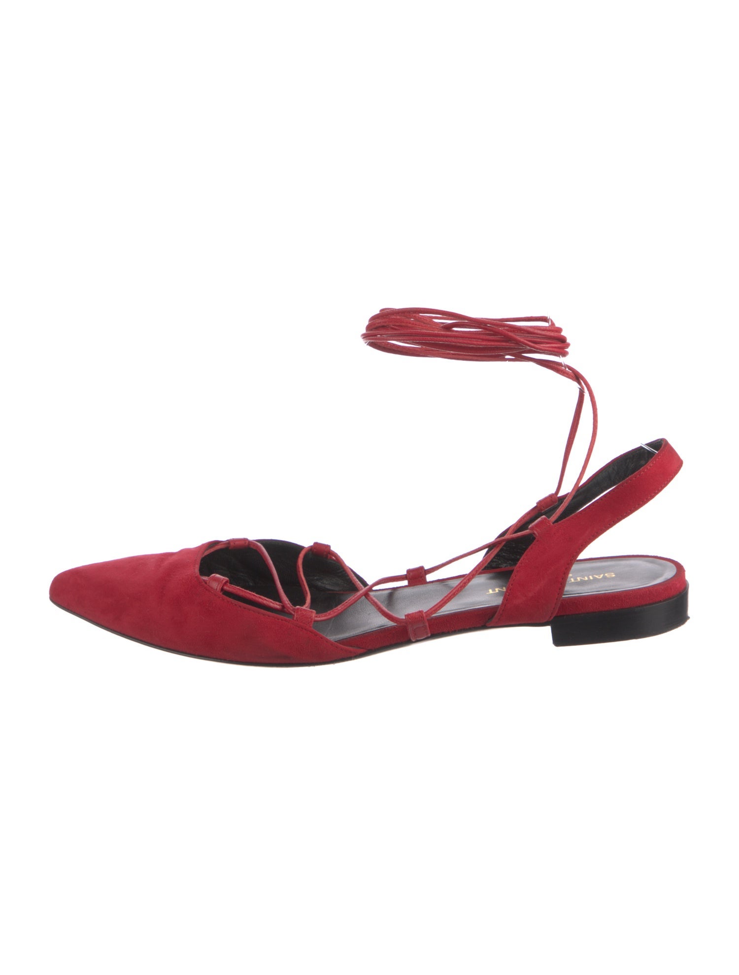 Saint Laurent Suede Slingback Flats