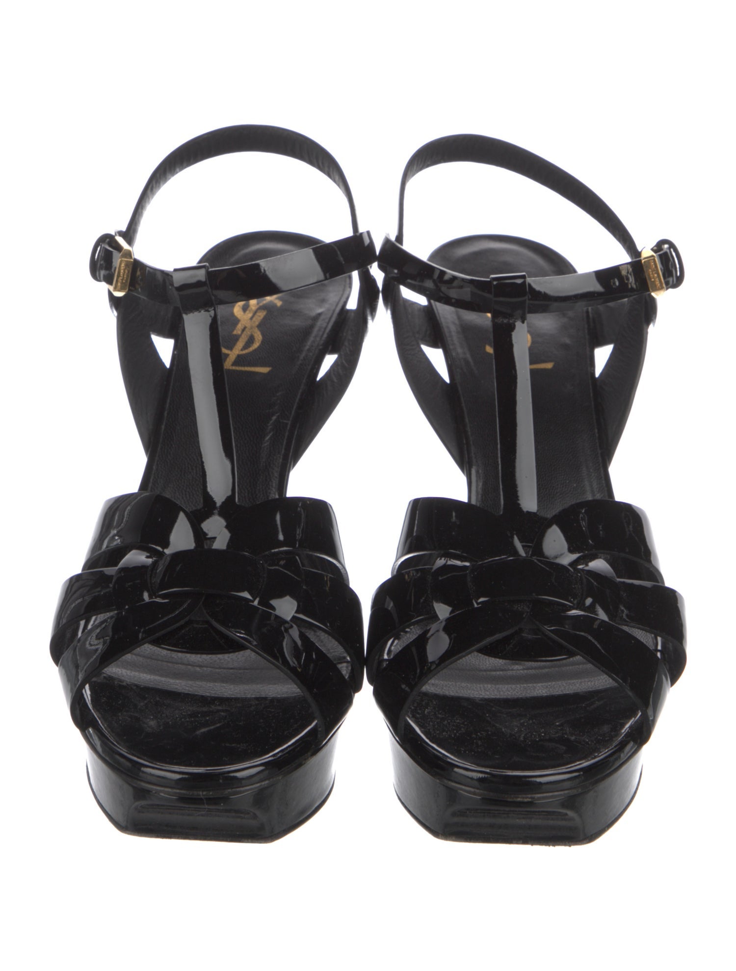 Saint Laurent Patent Leather T-Strap Pumps