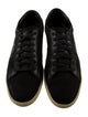 Saint Laurent Canvas Embroidered Accent Sneakers