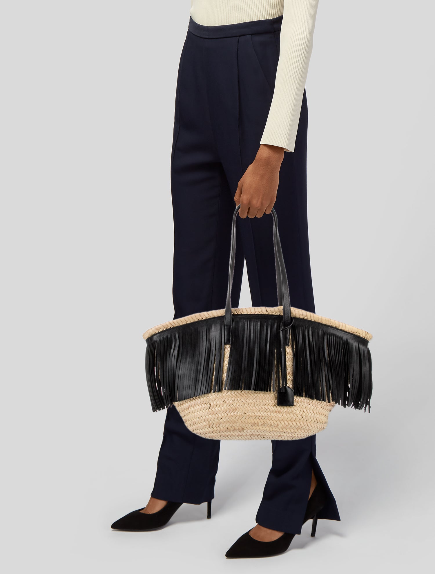 Saint Laurent Raffia Panier