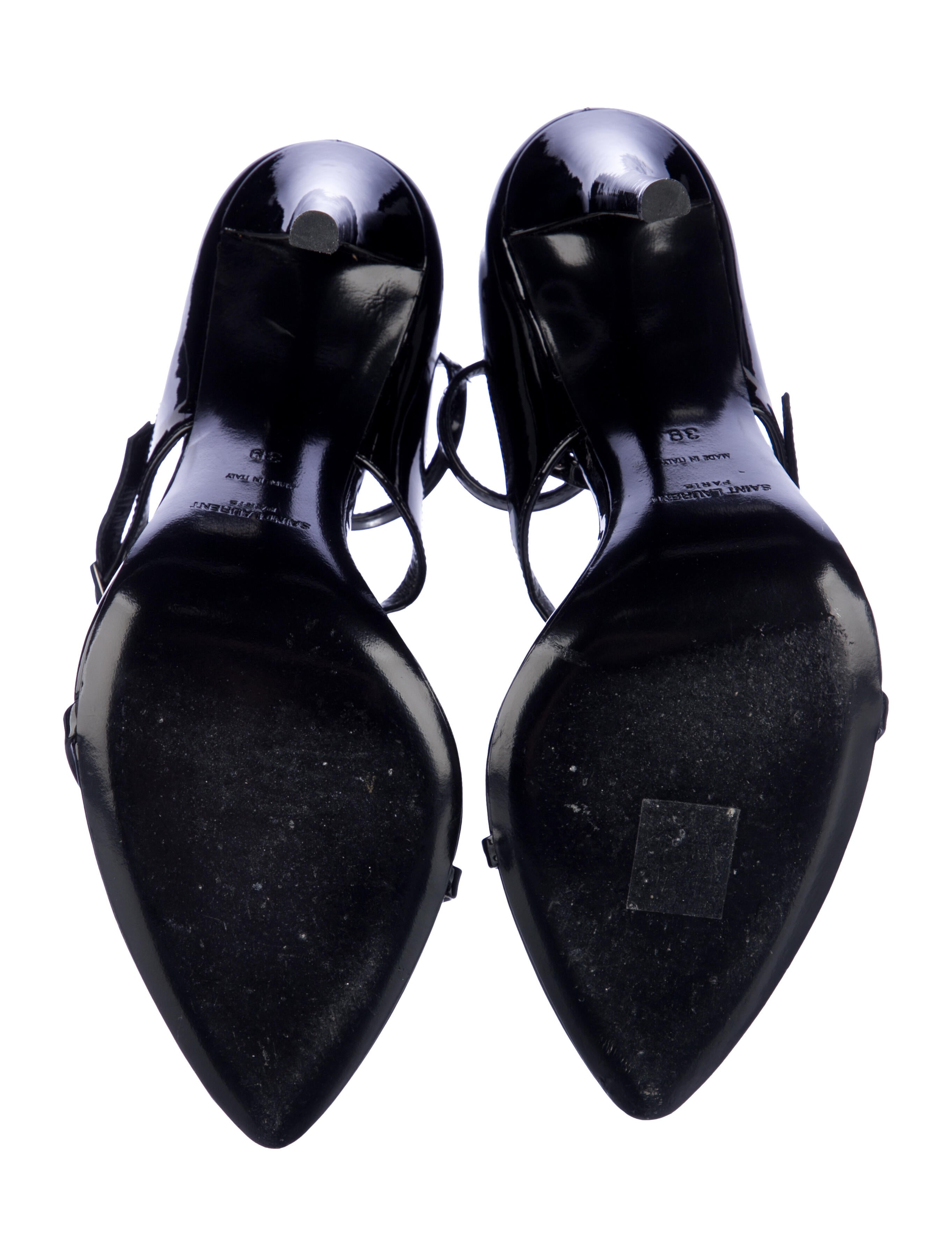 Saint Laurent Patent Leather Sandals
