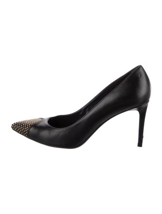 Saint Laurent Leather Studded Accents Pumps