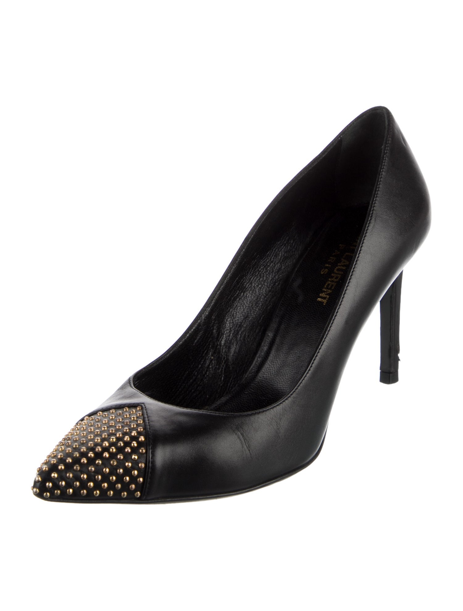 Saint Laurent Leather Studded Accents Pumps