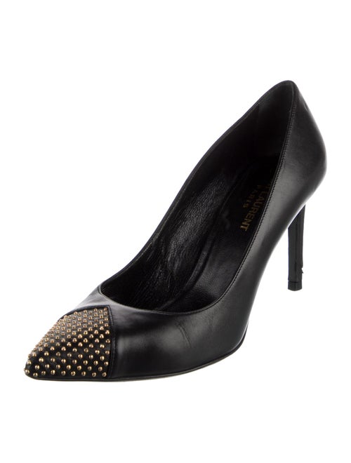 Saint Laurent Leather Studded Accents Pumps