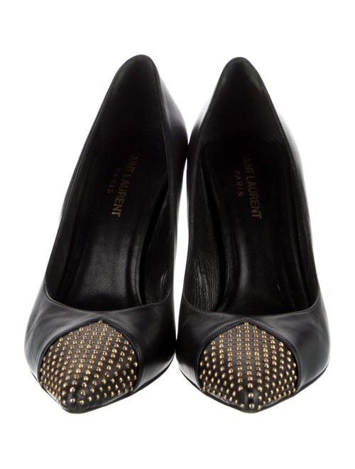 Saint Laurent Leather Studded Accents Pumps