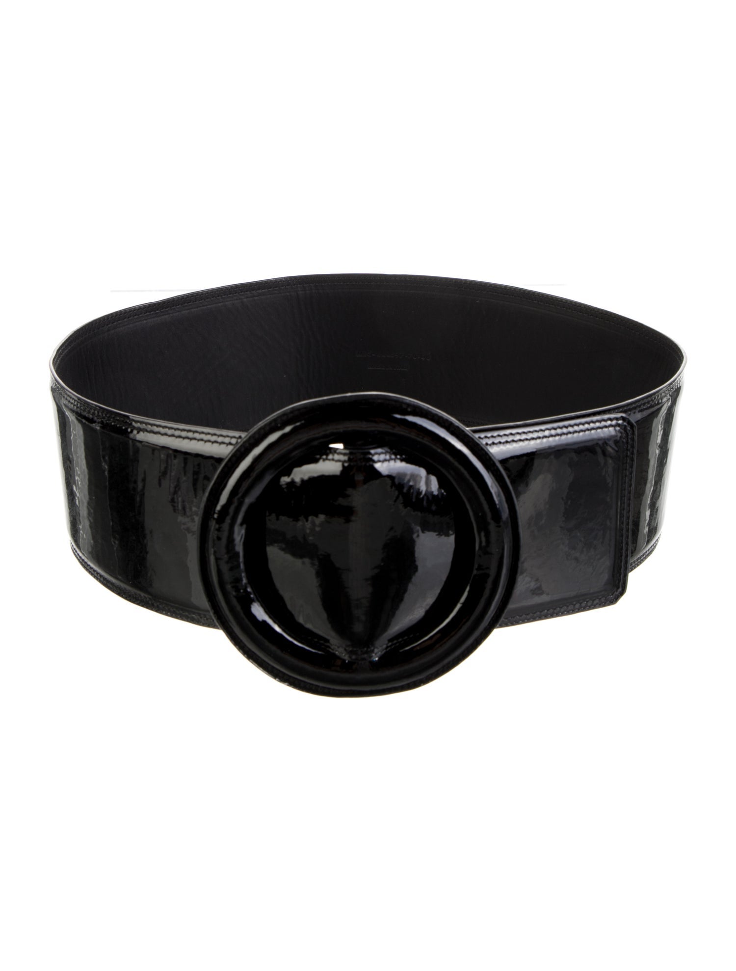 Saint Laurent Wide Patent Leather Waist Belt