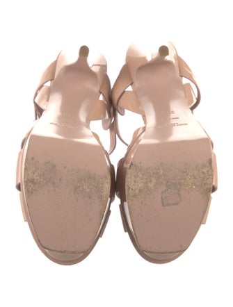 Saint Laurent Patent Leather T-Strap Sandals