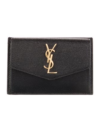 Saint Laurent Uptown Card Holder Leather Wallet