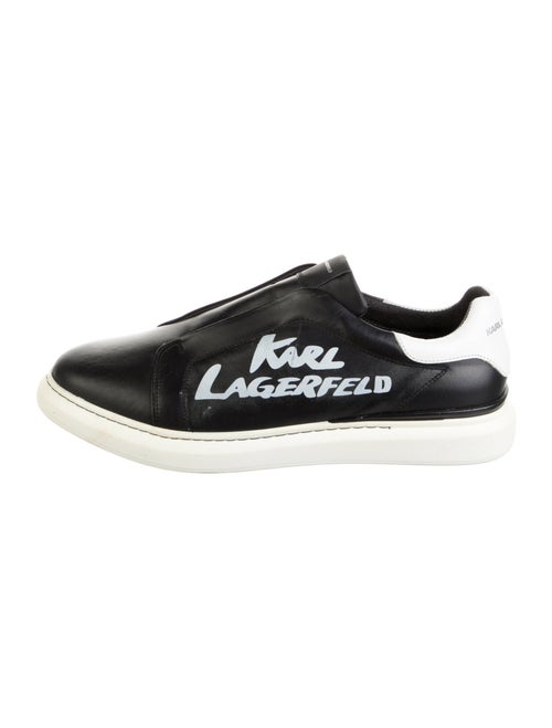 Karl Lagerfeld Leather Graphic Print Sneakers