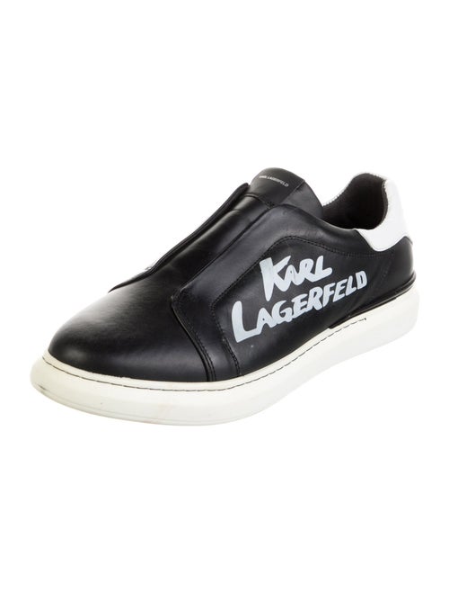 Karl Lagerfeld Leather Graphic Print Sneakers