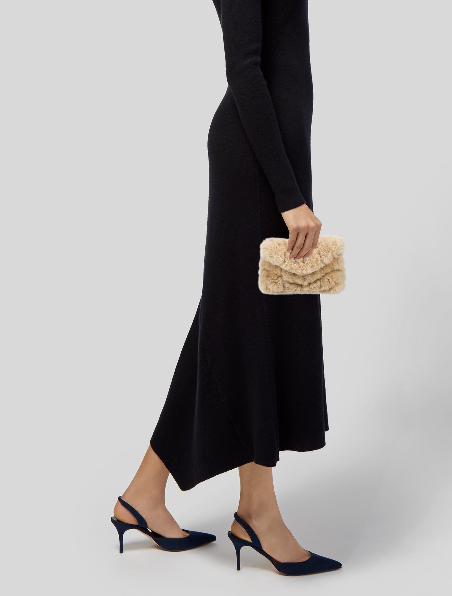 Saint Laurent Shearling Puffer Small