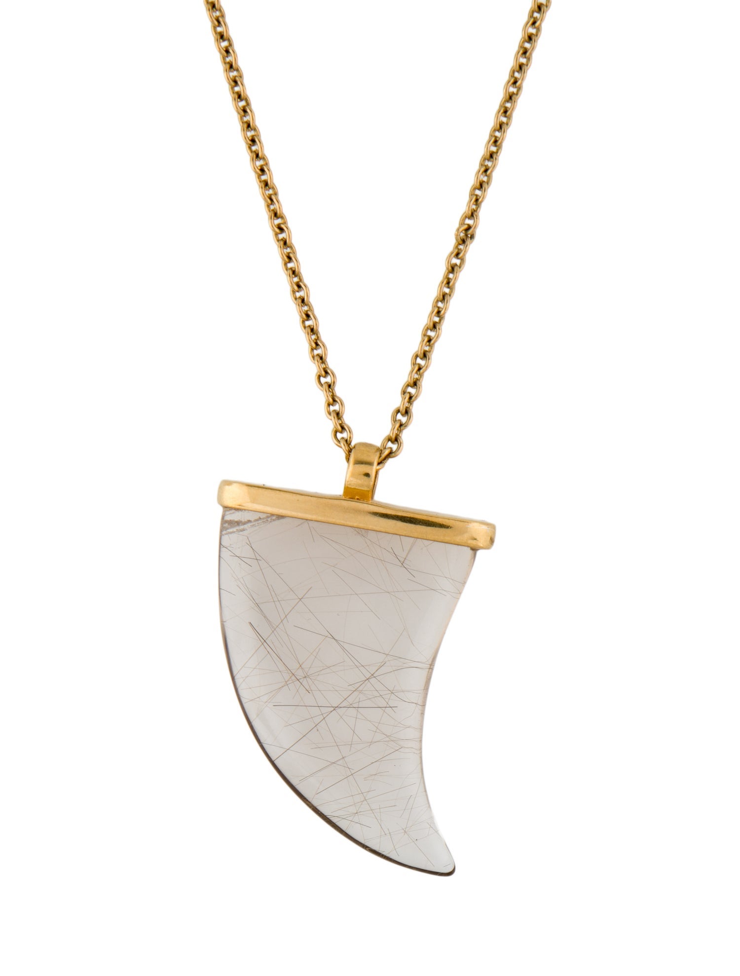 Saint Laurent Shark Tooth Pendant Necklace