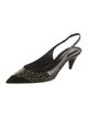 Saint Laurent Patent Leather Animal Print Slingback Pumps