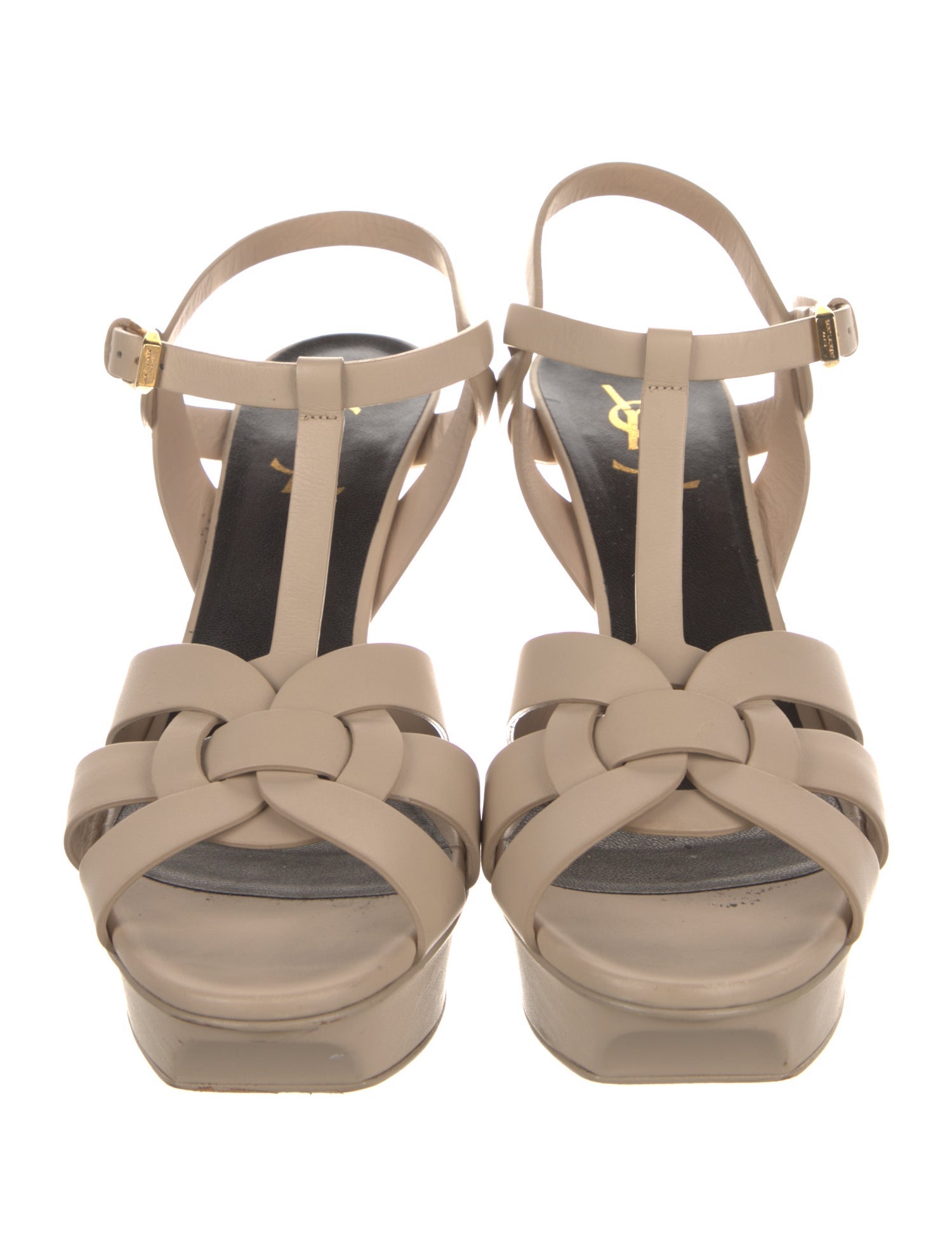 Saint Laurent Leather T-Strap Sandals