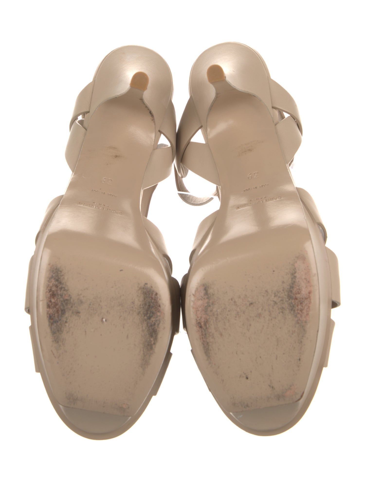 Saint Laurent Leather T-Strap Sandals