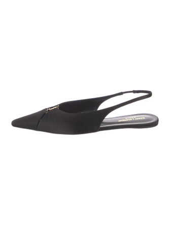 Saint Laurent Satin Slingback Flats