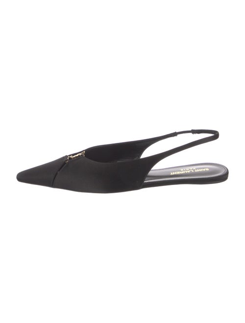 Saint Laurent Satin Slingback Flats